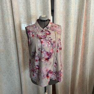 Calvin Klein Floral Sleeveless Blouse